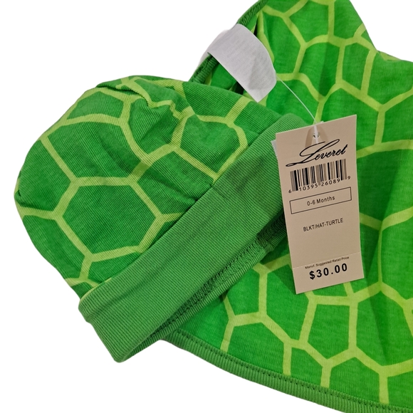 Levert Turtle Hooded Blanket & Hat Set Green NWT Infant 0-6 Months NWT - Picture 3 of 8